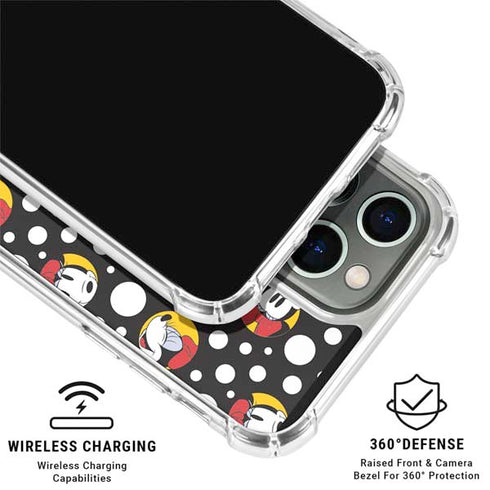 Disney Minnie Mouse Bubbles Face Pattern iPhone 16 Pro Clear Case